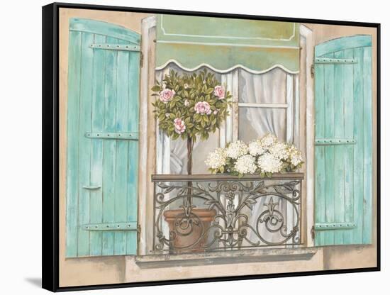 French Shutters 2-Stefania Ferri-Framed Stretched Canvas