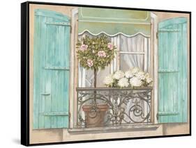 French Shutters 2-Stefania Ferri-Framed Stretched Canvas