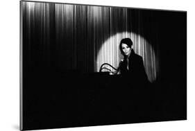 French Singer Barbara Onstage in a Cabaret, Paris 1971-null-Mounted Photo