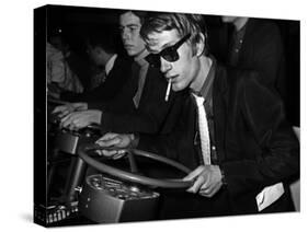 French Singer Jacques Dutronc in Miniland, Paris, 17 March 1967-null-Stretched Canvas