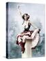 French Singer Jeanne Bourgeois Aka Mistinguett (1875-1956) in, 1902. Colorized Document-null-Stretched Canvas