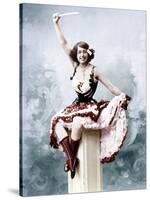 French Singer Jeanne Bourgeois Aka Mistinguett (1875-1956) in, 1902. Colorized Document-null-Stretched Canvas