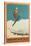 French Ski Poster with Ski Jumper-null-Stretched Canvas