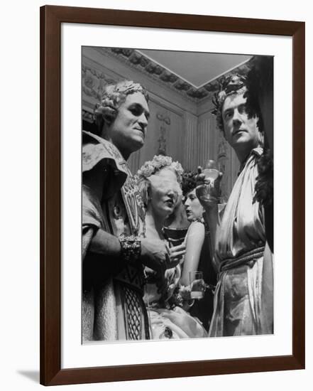 French Socialites Wearing Costumes and Attending the Classical Ball-null-Framed Photographic Print
