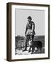 French Soldier and Dog Wearing Gas Masks on the Western Front, 1917-null-Framed Photographic Print