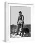 French Soldier and Dog Wearing Gas Masks on the Western Front, 1917-null-Framed Photographic Print