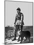 French Soldier and Dog Wearing Gas Masks on the Western Front, 1917-null-Mounted Photographic Print