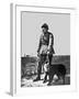 French Soldier and Dog Wearing Gas Masks on the Western Front, 1917-null-Framed Photographic Print
