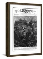 French Soldier Fights Off German Attack, Craonne-Paul Thiriat-Framed Art Print