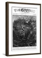 French Soldier Fights Off German Attack, Craonne-Paul Thiriat-Framed Art Print