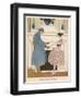 French Soldier Returns Home from the Front and Receives a Warm Welcome from His Loved One-Gerda Wegener-Framed Art Print