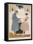 French Soldier Returns Home from the Front and Receives a Warm Welcome from His Loved One-Gerda Wegener-Framed Stretched Canvas