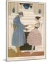 French Soldier Returns Home from the Front and Receives a Warm Welcome from His Loved One-Gerda Wegener-Mounted Art Print