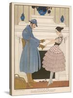 French Soldier Returns Home from the Front and Receives a Warm Welcome from His Loved One-Gerda Wegener-Stretched Canvas