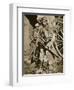 French soldier with wooden crosses to be placed on temporary graves, World War I, c1914-c1918-Unknown-Framed Photographic Print