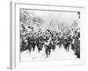 French Soldiers Approaching Front Line-null-Framed Photographic Print