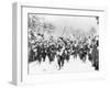 French Soldiers Approaching Front Line-null-Framed Photographic Print