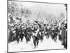 French Soldiers Approaching Front Line-null-Mounted Photographic Print