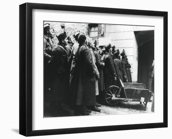 French Soldiers at an Army Cinema, France, 1940-null-Framed Giclee Print