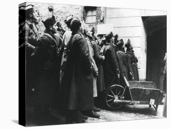 French Soldiers at an Army Cinema, France, 1940-null-Stretched Canvas