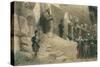 French Soldiers at Egyptian Ruins-null-Stretched Canvas