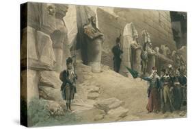 French Soldiers at Egyptian Ruins-null-Stretched Canvas