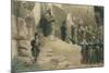 French Soldiers at Egyptian Ruins-null-Mounted Art Print