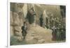 French Soldiers at Egyptian Ruins-null-Framed Art Print