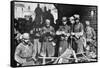 French Soldiers at Rest in Champagne, France, World War I, 1915-null-Framed Stretched Canvas
