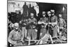 French Soldiers at Rest in Champagne, France, World War I, 1915-null-Mounted Giclee Print