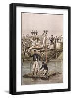 French Soldiers-Bridge-Edouard Detaille-Framed Art Print