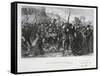 French Soldiers Departing for Buzenval, Siege of Paris, Franco-Prussian War, 18 January 1871-Auguste Bry-Framed Stretched Canvas