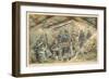 French Soldiers Eating in a Dugout, First World War-null-Framed Giclee Print