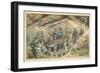 French Soldiers Eating in a Dugout, First World War-null-Framed Giclee Print