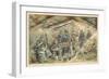 French Soldiers Eating in a Dugout, First World War-null-Framed Giclee Print