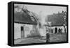 French Soldiers Fight a Fire Started by German Incendiary Bombs, Artois, World War I, 1915-null-Framed Stretched Canvas