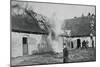 French Soldiers Fight a Fire Started by German Incendiary Bombs, Artois, World War I, 1915-null-Mounted Giclee Print