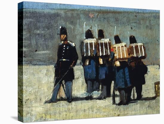 French Soldiers in '59, 1859-Giovanni Fattori-Stretched Canvas