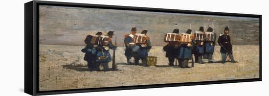 French Soldiers in '59-Giovanni Fattori-Framed Stretched Canvas