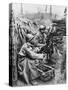 French Soldiers in a Trench 1916-Robert Hunt-Stretched Canvas