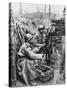 French Soldiers in a Trench 1916-Robert Hunt-Stretched Canvas