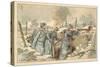 French Soldiers in a Trench, First World War-null-Stretched Canvas
