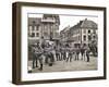 French Soldiers in the Marketplace at Ratingen, Following the Occupation of the Rhineland…-French Photographer-Framed Giclee Print