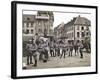 French Soldiers in the Marketplace at Ratingen, Following the Occupation of the Rhineland…-French Photographer-Framed Giclee Print