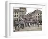 French Soldiers in the Marketplace at Ratingen, Following the Occupation of the Rhineland…-French Photographer-Framed Giclee Print