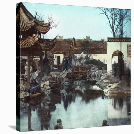 French Soldiers in the Yu Yuan Park, During the Second Opium War, Shanghai (China), Circa 1860-Leon, Levy et Fils-Stretched Canvas