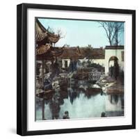 French Soldiers in the Yu Yuan Park, During the Second Opium War, Shanghai (China), Circa 1860-Leon, Levy et Fils-Framed Photographic Print