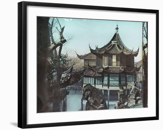 French Soldiers in the Yu Yuan Park, During the Second Opium War, Shanghai (China), Circa 1860-Leon, Levy et Fils-Framed Photographic Print