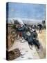 French Soldiers on Trench Warfare Manoeuvres, 1894-Lionel Noel Royer-Stretched Canvas