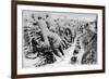 French Soldiers Tend to Their Wounded Men During Trench Warfare on the Western Front-null-Framed Premium Giclee Print